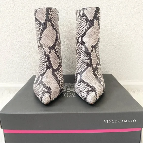 VINCE CAMUTO Glossy Pyton Booties - Picture 2 of 5